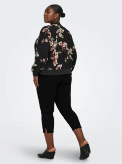 CARCRUZ Hohe Taille Capri Jeans