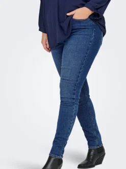 CARCRUZ Hohe Taille Skinny Fit Knöchellang Jeans
