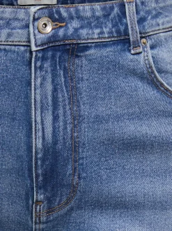 CAREMILY Hohe Taille Gerade geschnitten Knöchellang Jeans
