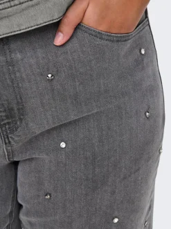 CARHOPE Hohe Taille Weiter Beinschnitt Jeans