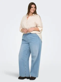 CARJAY Hohe Taille Weiter Beinschnitt Jeans