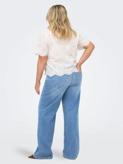 CARJULLES Niedrige Taille Weiter Beinschnitt Jeans