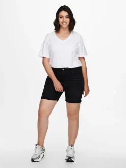 CARLAOLA Hohe Taille Skinny Fit Jeans-Shorts
