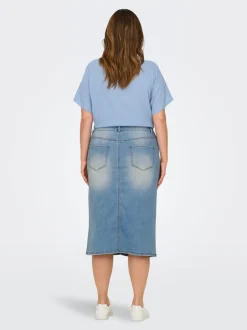 CARROSE Denim Jeansrock Midirock