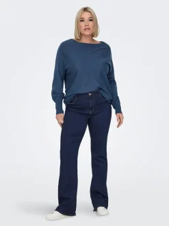 CARTHUNDER Mittlere Taille Flared Jeans