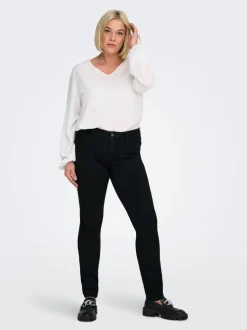 CARTHUNDER Mittlere Taille Skinny Fit Jeans