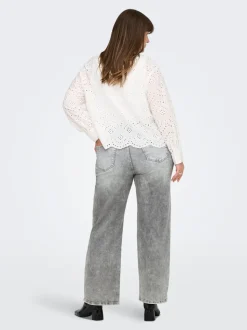 CARWILLY Hohe Taille Weiter Beinschnitt Jeans