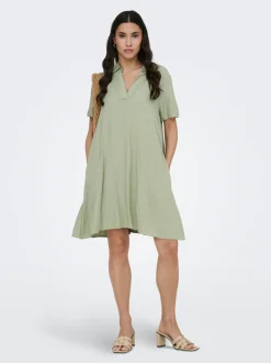 JDYCAYA Leinen Kurzes Kleid