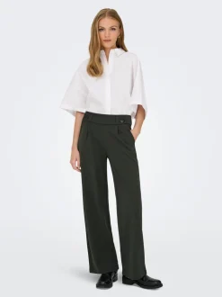 JDYGEGGO Weiter Beinschnitt Hose mit weitem Beinschnitt