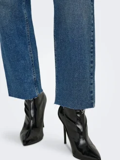 JDYLULLU Hohe Taille Gerade geschnitten Knöchellang Jeans