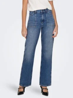 JDYMAYA Hohe Taille Weiter Beinschnitt Jeans