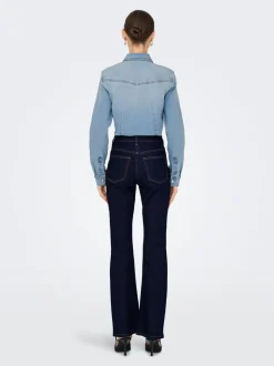 JDYMOON Hohe Taille Ausgestellt Jeans