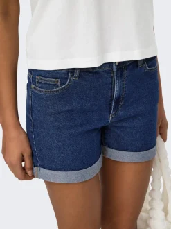 JDYMOON Mittlere Taille Normal geschnitten Jeans-Shorts