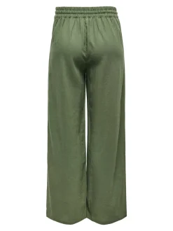 JDYSAY Locker geschnitten Leinen Hose mit weitem Beinschnitt