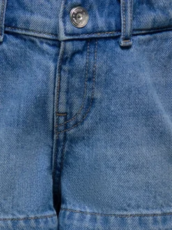 KMGCOMET Mittlere Taille Weiter Beinschnitt Jeans-Shorts