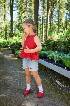 KMGROBYN Mittlere Taille Gerade geschnitten Jeans-Shorts