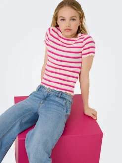 KOGCOMET Mittlere Taille Weiter Beinschnitt Jeans