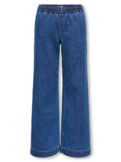 KOGDEIA Hohe Taille Weiter Beinschnitt Jeans