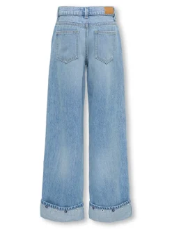 KOGMIMI Hohe Taille Weiter Beinschnitt Jeans