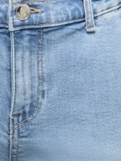 KOGNEW Mittlere Taille Weiter Beinschnitt Jeans
