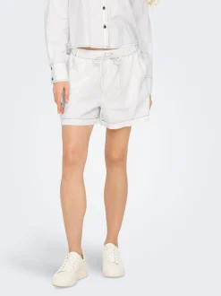 ONLCARO Mittlere Taille Normal geschnitten Leinen Shorts