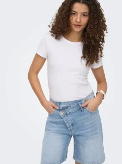 ONLCROSSOVER Mittlere Taille Normal geschnitten Jeans-Shorts