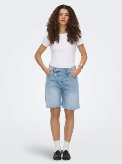 ONLCROSSOVER Mittlere Taille Normal geschnitten Jeans-Shorts