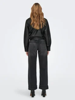 ONLELLA Mittlere Taille Weiter Beinschnitt Jeans