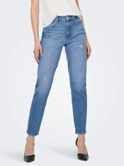 ONLEMILY Hohe Taille Gerade geschnitten Knöchellang Jeans