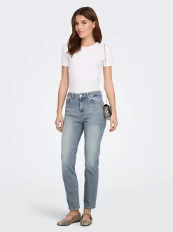 ONLEMILY Hohe Taille Gerade geschnitten Knöchellang Jeans