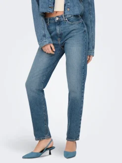 ONLEMILY Hohe Taille Gerade geschnitten Knöchellang Jeans