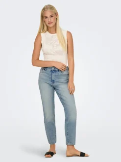 ONLEMILY Hohe Taille Gerade geschnitten Knöchellang Jeans