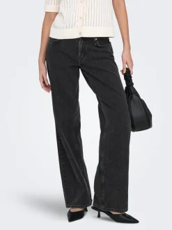 ONLEZRA Niedrige Taille Weiter Beinschnitt Jeans
