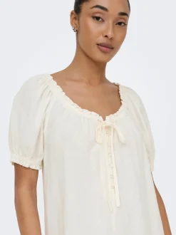 ONLGOA Leinen Kurzes Kleid