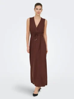 ONLGOA Leinen Langes Kleid