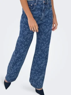 ONLHOPE Hohe Taille Weiter Beinschnitt Knöchellang Jeans