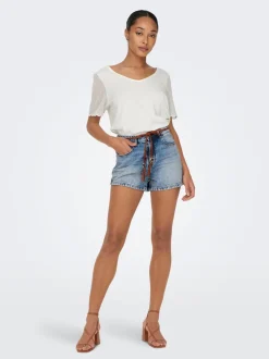 ONLKELLY Hohe Taille Normal geschnitten Jeans-Shorts