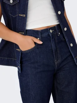 ONLLINEA Hohe Taille Weiter Beinschnitt Jeans
