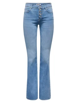 ONLLUSH Sehr niedrige Taille Retro-Fit, ausgestellt Jeans