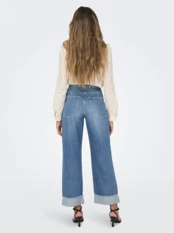 ONLMADDIE Hohe Taille Weiter Beinschnitt Jeans