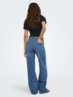 ONLMADISON Hohe Taille Weiter Beinschnitt Jeans