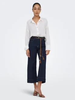 ONLMADISON Hohe Taille Weiter Beinschnitt Verkürzt Jeans