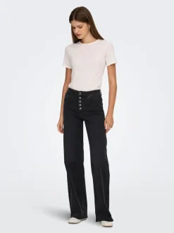 ONLMADISON Hohe Taille Weiter Beinschnitt Jeans