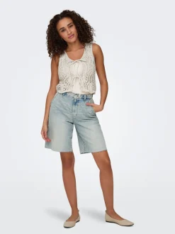 ONLRUTH Mittlere Taille Locker geschnitten Jeans-Shorts