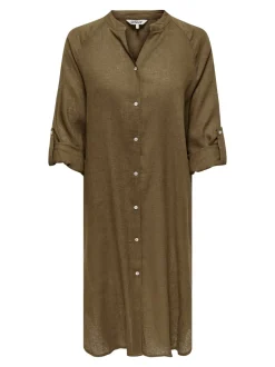 ONLTOKYO Leinen Midikleid
