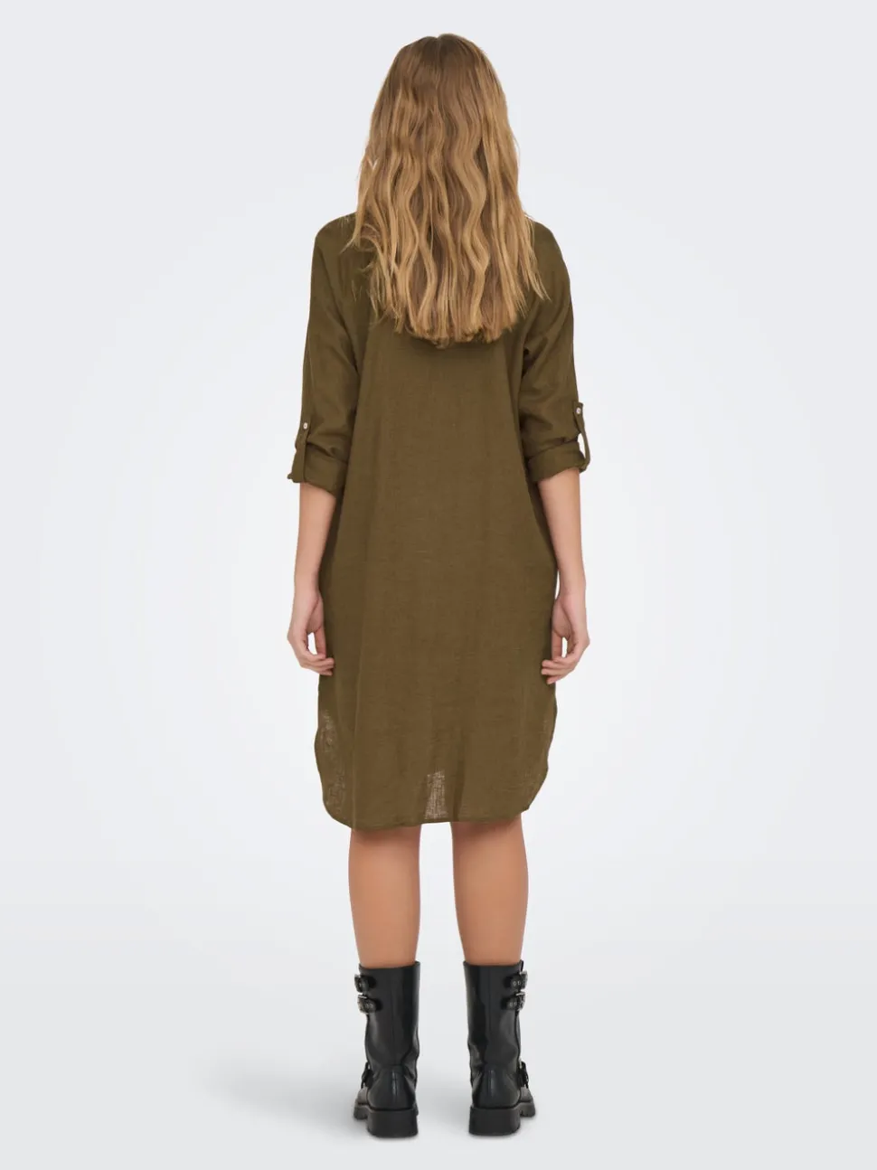 ONLTOKYO Leinen Midikleid