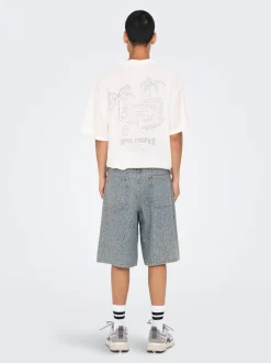 ONSCARL Mittlere Taille Ballon Schnitt 5-Pocket-Shorts