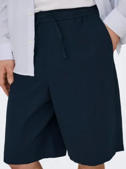ONSDAVES Weiter Beinschnitt Leinen Shorts