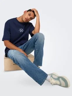 ONSEDGE Mittlere Taille Gerade geschnitten Jeans