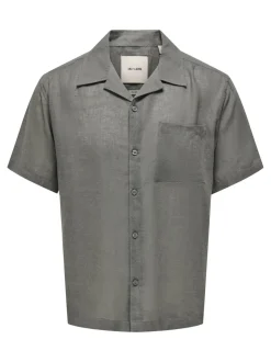 ONSLAURENCE Leinen Hawaii-Hemd